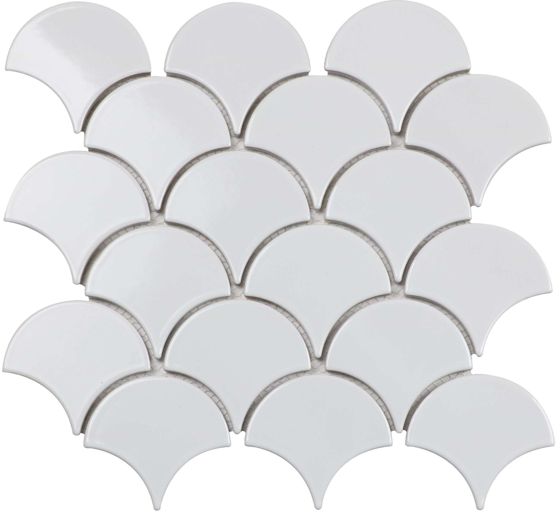 Мозаика Starmosaic Homework Fan Shape White Glossy, цвет белый, поверхность глянцевая, прямоугольник, 274x293