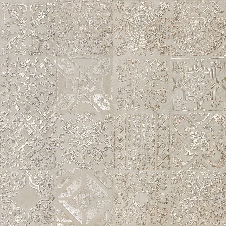Декоративные элементы Abitare La Ceramica Icon Dec. Patchwork Beige Lapp., цвет бежевый, поверхность лаппатированная, квадрат, 600x600