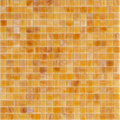 Мозаика Alma Mosaic Smalto SM07, цвет жёлтый, поверхность глянцевая, квадрат, 150x150