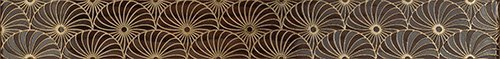 Бордюры Mapisa Royal Suite Cenefa Decore Sunflower Chocolate, цвет коричневый, поверхность глянцевая, прямоугольник, 65x504