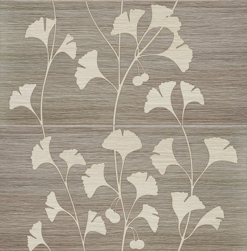 Декоративные элементы Tubadzin Biloba Grey, цвет серый, поверхность матовая, прямоугольник, 608x618