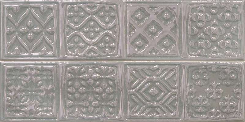Панно Cifre Opal Composicion Rodia Grey, цвет серый, поверхность глянцевая, прямоугольник, 150x300