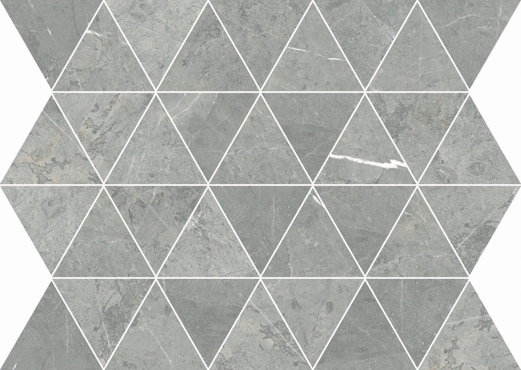 Мозаика Flaviker Supreme Evo Mos Triang Grey Amani Lux 0002529, цвет серый, поверхность полированная, треугольник, 260x320