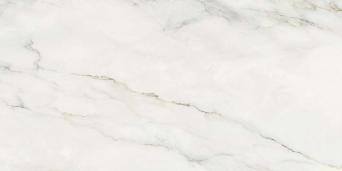 Керамогранит SK-Ceramics Calacatta White, цвет бежевый, поверхность глянцевая, прямоугольник, 600x1200