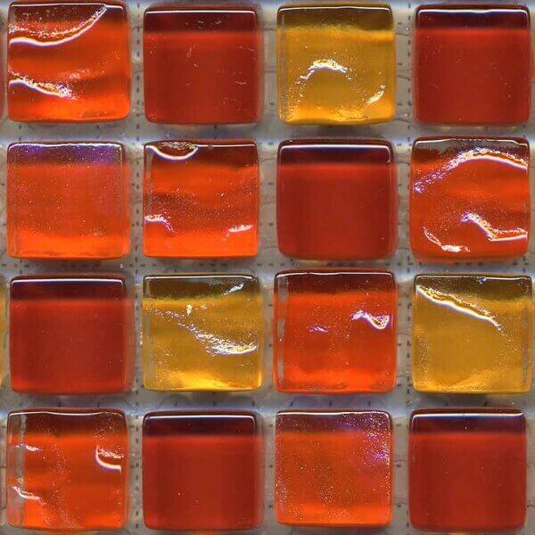Мозаика Bars Crystal Mosaic Смеси стекло ZC 05 (15x15 mm), цвет красный, поверхность глянцевая, квадрат, 300x300
