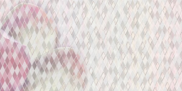 Декоративные элементы Rodnoe Crystal Brilliance-2 Decor White, цвет розовый, поверхность глянцевая, прямоугольник, 250x500