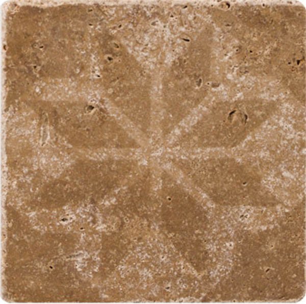 Декоративные элементы Stone4home Toscana Ornament №3, цвет коричневый, поверхность матовая, квадрат, 100x100
