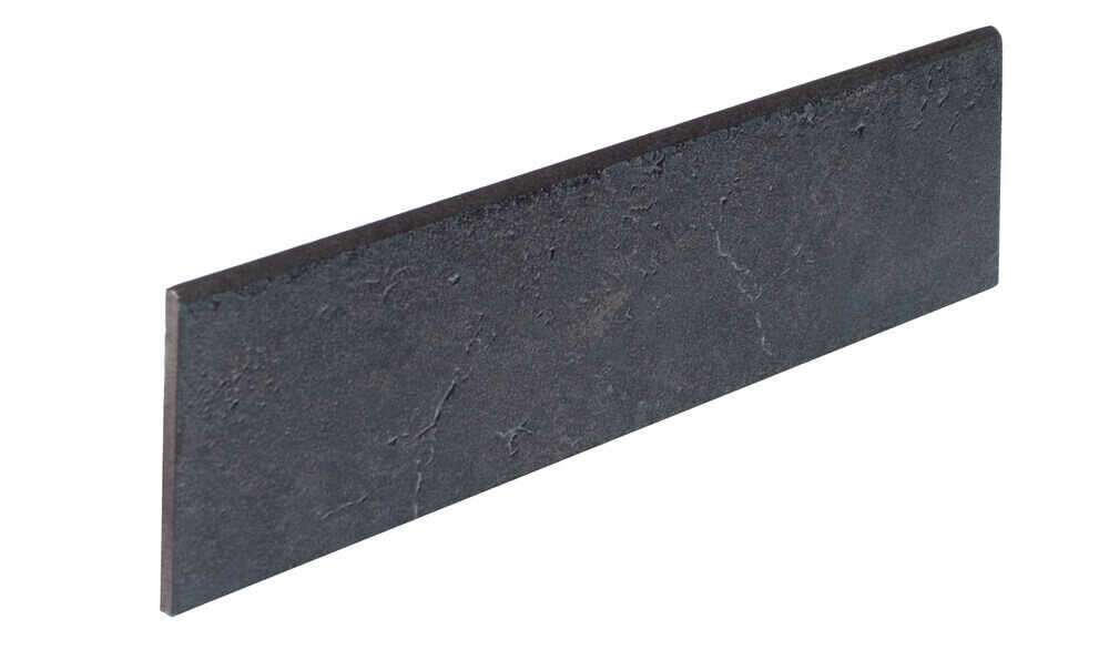Бордюры Exagres Rod.Metalica Basalt, цвет чёрный, поверхность матовая, прямоугольник, 87x330