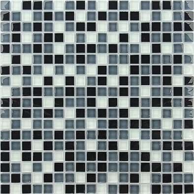 Мозаика Caramelle Mosaic Naturelle Baikal 4mm, цвет чёрно-белый, поверхность глянцевая, квадрат, 305x305