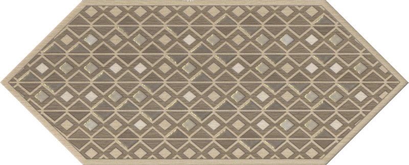 Декоративные элементы Kerama Marazzi Монтиш 3 HGD\A468\35016, цвет коричневый, поверхность матовая, шестиугольник, 140x340