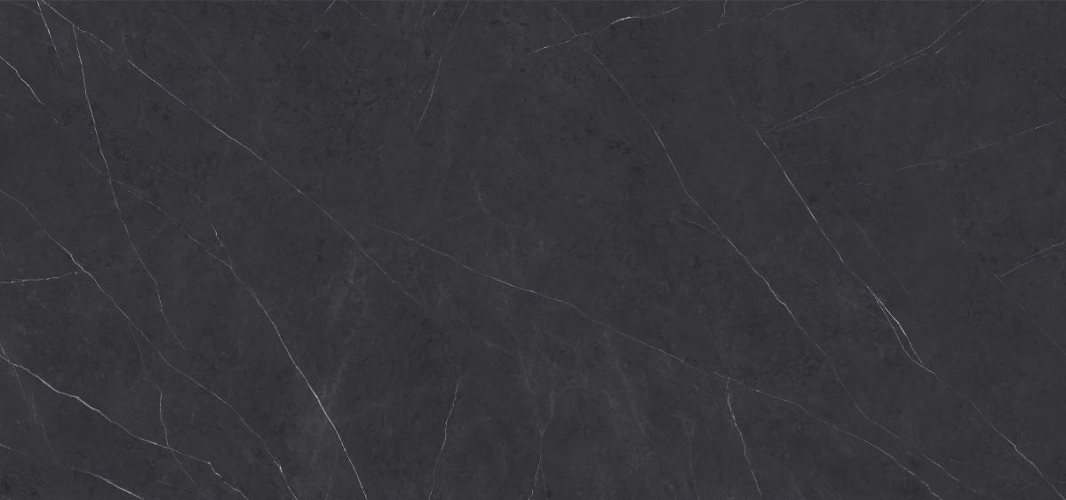 Широкоформатный керамогранит Urbatek Liem Black Polished (6mm) 100253425, цвет чёрный, поверхность полированная, прямоугольник, 1200x2500