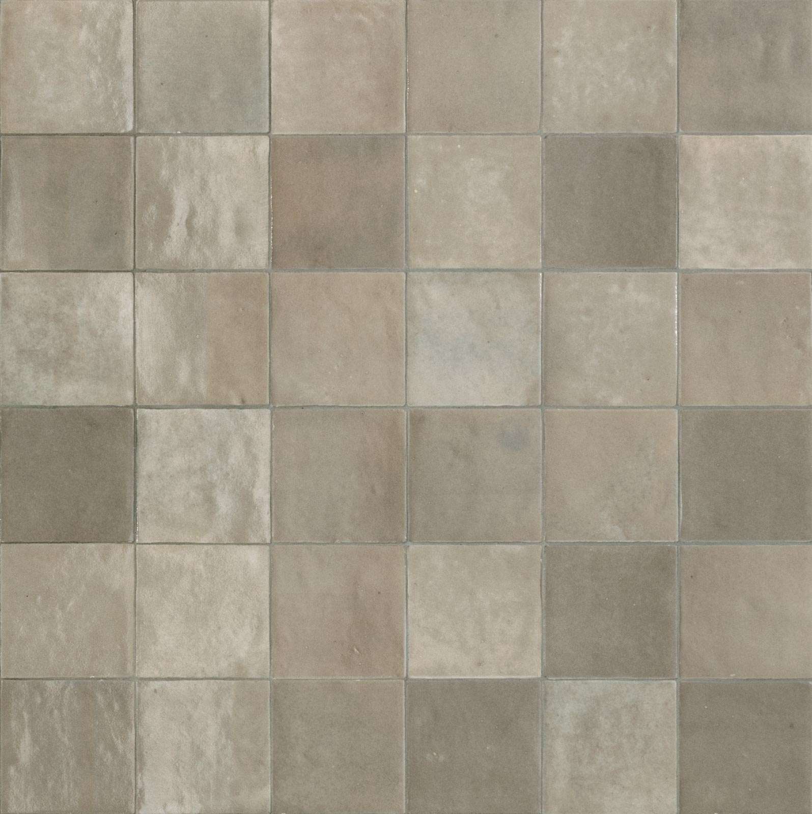 Керамическая плитка Marazzi Italy Zellige Argilla M5QC, цвет серый, поверхность глянцевая, квадрат, 100x100