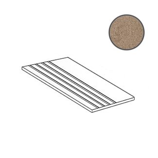Ступени Grasaro Beton G-1105/CR/st01, цвет коричневый, поверхность структурированная, прямоугольник, 294x600