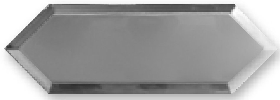 Керамическая плитка Monopole Cupidon Silver Bisel, цвет серый, поверхность глянцевая, шестиугольник, 100x300