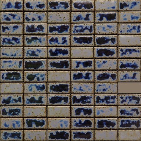 Мозаика Gaudi Brik-4(4), цвет синий, поверхность глянцевая, квадрат, 298x298