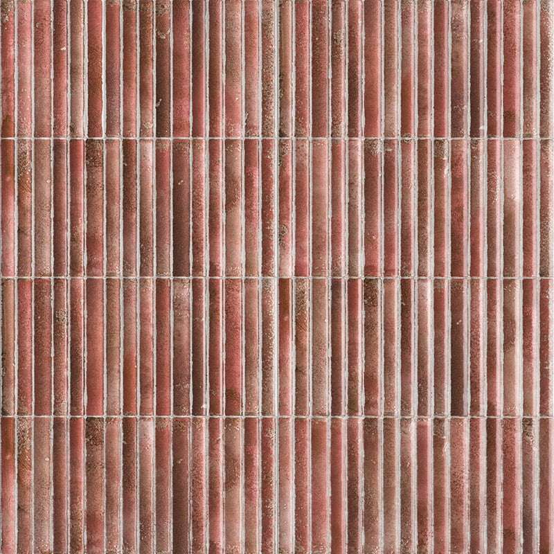 Керамическая плитка Mainzu Wynn Rouge, цвет красный, поверхность глянцевая рельефная, прямоугольник, 150x300