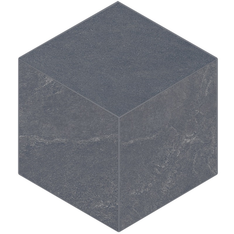 Мозаика Estima Terra Black LN04/TE04 Cube Неполированный 29x25 39619, цвет чёрный, поверхность матовая, шестиугольник, 250x290