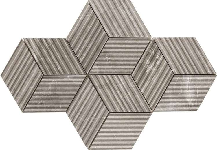 Мозаика Piemme Majestic Cube Supreme Grey Nat 02647, цвет серый, поверхность 3d (объёмная), квадрат, 300x300
