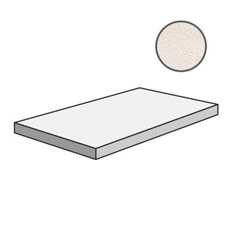 Ступени Sant Agostino GR.A.90 SX Set Concrete White CSAGSSCW90, цвет белый, поверхность матовая, прямоугольник с капиносом, 330x900