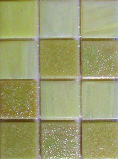 Мозаика JNJ Mosaic Интерьерные Cмеси 200x200 V-1814 Beige, цвет зелёный, поверхность глянцевая, квадрат, 200x200