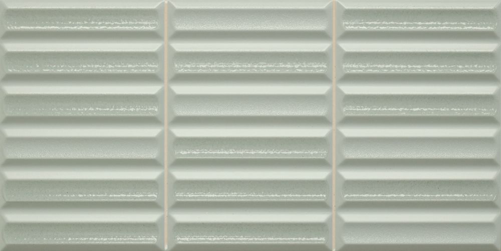 Керамическая плитка Harmony Moves Green, цвет зелёный, поверхность 3d (объёмная), прямоугольник, 200x400