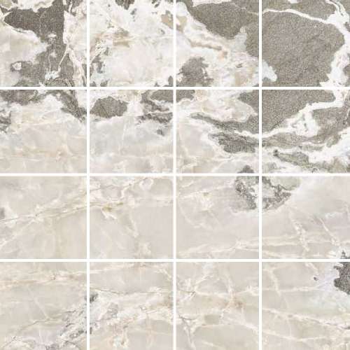 Мозаика Casa Dolce Casa Onyx&More White Blend Satin 6mm Mos(7,5X7,5) 767783, цвет белый, поверхность сатинированная, квадрат, 300x300