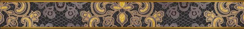 Бордюры Piastrella Дамаск Барокко Бордюр 1, цвет разноцветный, поверхность матовая, прямоугольник, 60x500