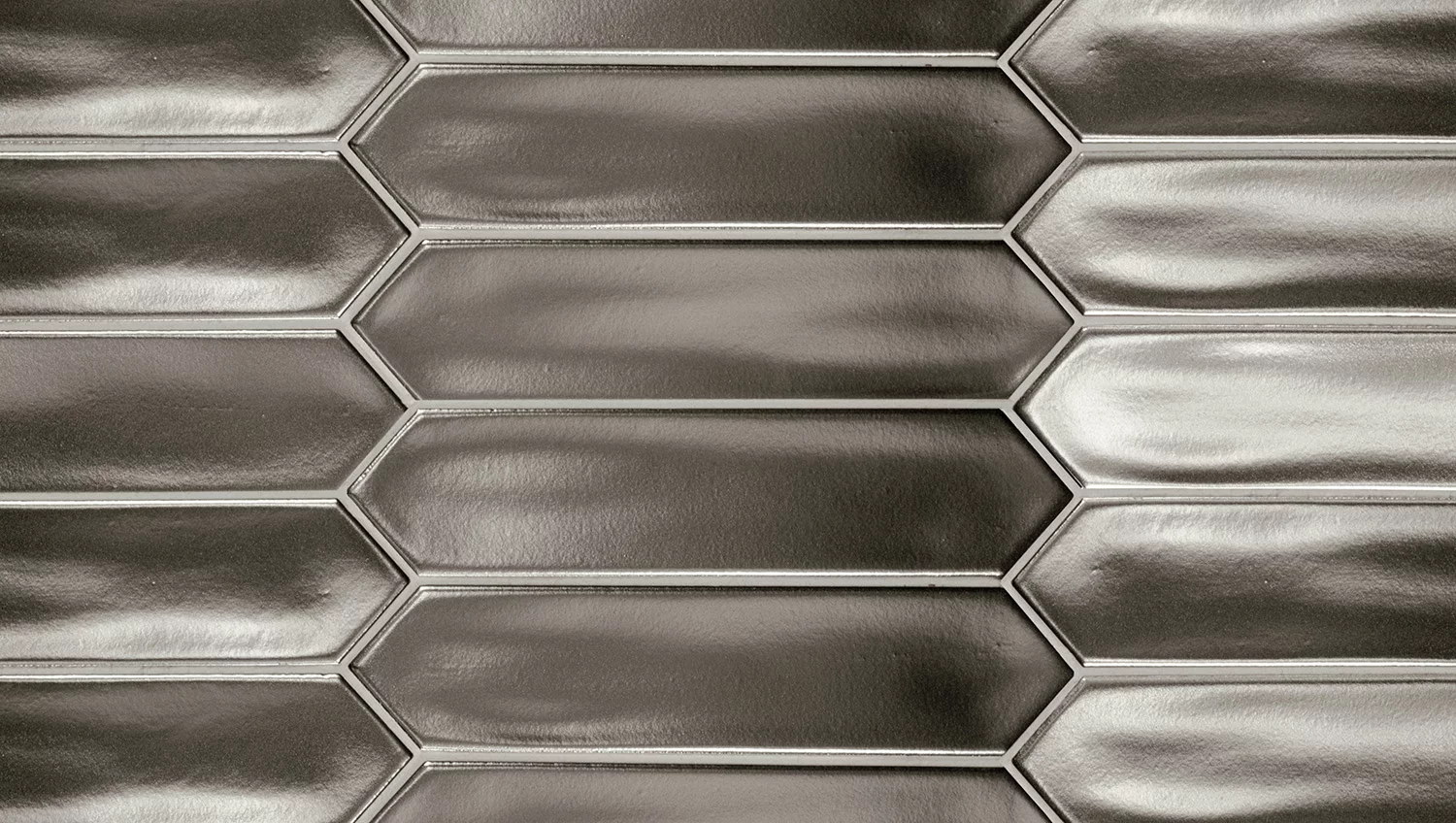 Керамическая плитка Equipe Lanse Silver 27492, цвет металлик, поверхность глянцевая, шестиугольник, 50x250