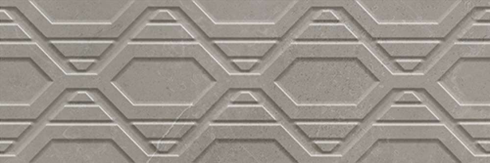 Декоративные элементы Azteca Dubai R90 Oxo Taupe, цвет серый, поверхность глянцевая, прямоугольник, 300x900