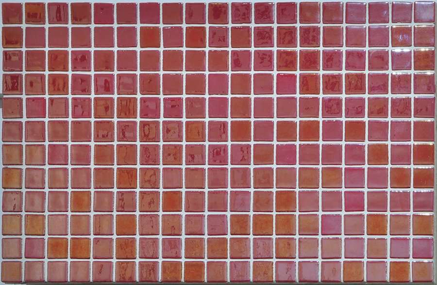 Мозаика Ezarri Metal Rubi, цвет розовый, поверхность глянцевая, прямоугольник, 313x495