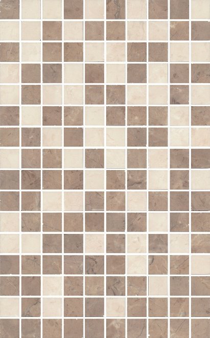 Мозаика Kerama Marazzi Декор Мармион беж мозаичный MM6267C, цвет бежевый, поверхность глянцевая, прямоугольник, 250x400