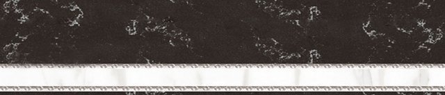 Бордюры Navarti Moldura Oka Azur, цвет чёрно-белый, поверхность глянцевая, прямоугольник, 40x250