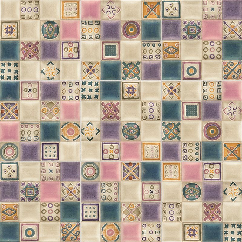 Декоративные элементы Mainzu Volumen Verona Viola, цвет разноцветный, поверхность сатинированная, квадрат, 200x200
