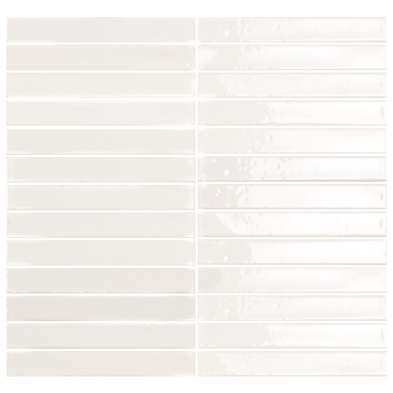 Мозаика Amadis Short Stick Blanco Multitono 8436552229385, цвет бежевый, поверхность глянцевая, прямоугольник, 280x300