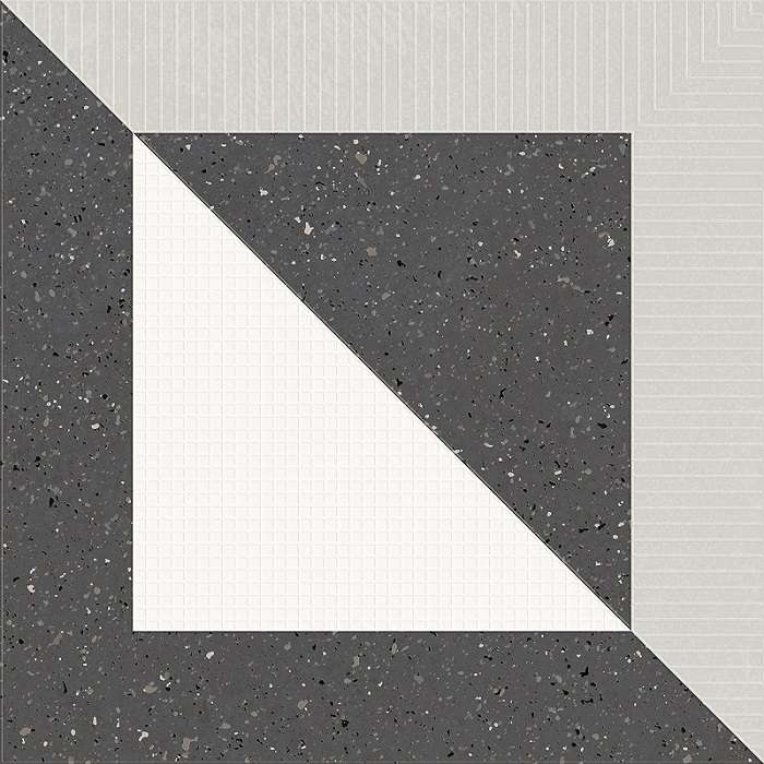 Декоративные элементы Lasselsberger Гуннар Декор 6032-0457, цвет чёрно-белый, поверхность матовая, квадрат, 300x300