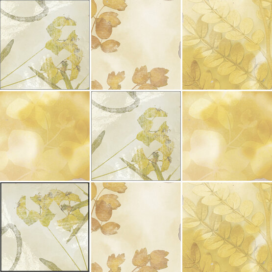 Декоративные элементы APE Souk Ocre Mix, цвет бежевый жёлтый, поверхность глянцевая, квадрат, 130x130