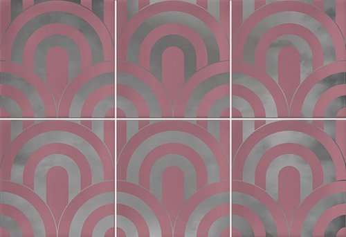 Керамическая плитка Vives Hanami Takada Marsala Plata VIV-HAN-079, цвет розовый, поверхность глянцевая, прямоугольник, 230x335