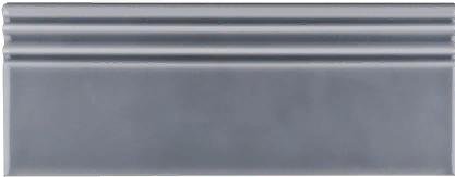 Керамическая плитка Adex Habitat Rodapie Graphite Glossy ADHA5003, цвет серый, поверхность глянцевая, прямоугольник, 100x260
