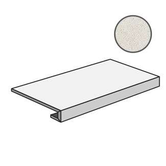 Ступени Floor Gres Floortech Floor 1.0 Gradino Soft 739049, цвет белый, поверхность матовая, прямоугольник с капиносом, 330x1200