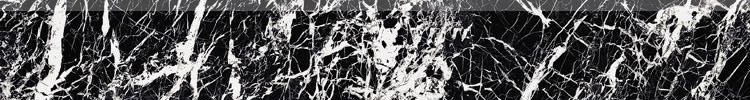 Бордюры Piemme Majestic Batt.Glam Black Nat 02711, цвет чёрно-белый, поверхность матовая, прямоугольник, 80x600