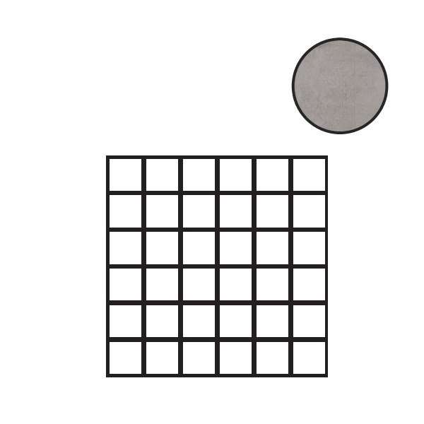 Мозаика Flaviker Rebel Mos. Silver Rett 0004491, цвет серый, поверхность матовая, квадрат, 300x300