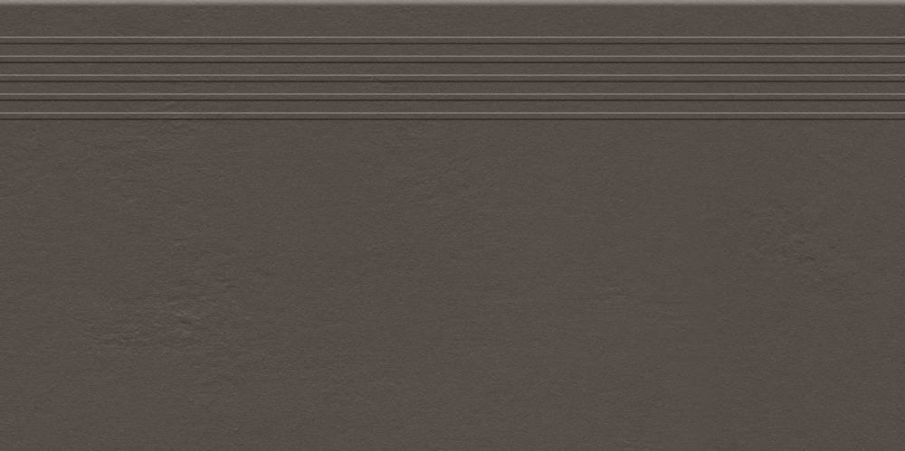 Ступени Tubadzin Industrio Dark Brown Mat, цвет коричневый тёмный, поверхность матовая, прямоугольник, 296x598