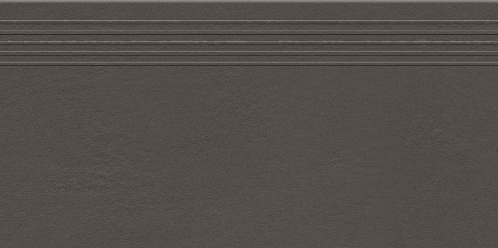 Ступени Tubadzin Industrio Dark Brown Mat, цвет коричневый тёмный, поверхность матовая, прямоугольник, 296x598
