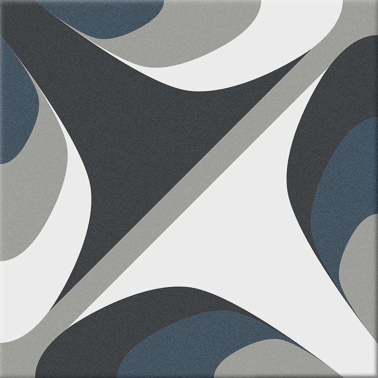 Керамогранит Cifre Ona Hidra Cold, цвет синий, поверхность матовая, квадрат, 200x200