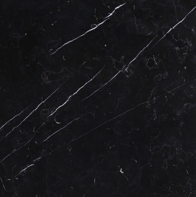 Керамогранит Piastrella Мрамор Чёрный, цвет чёрный, поверхность глазурованная, квадрат, 600x600