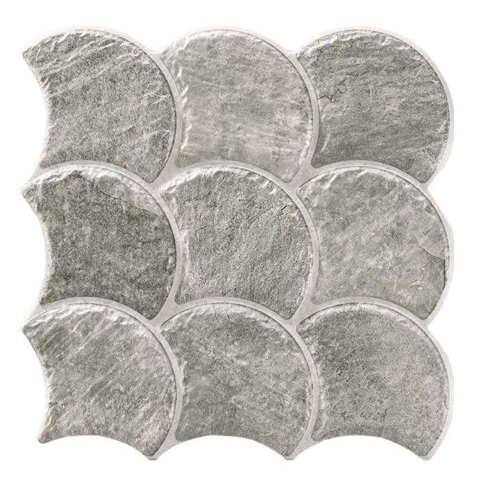Керамогранит Realonda Scale Slate Grey RLN0039, цвет серый, поверхность матовая, чешуя, 307x307
