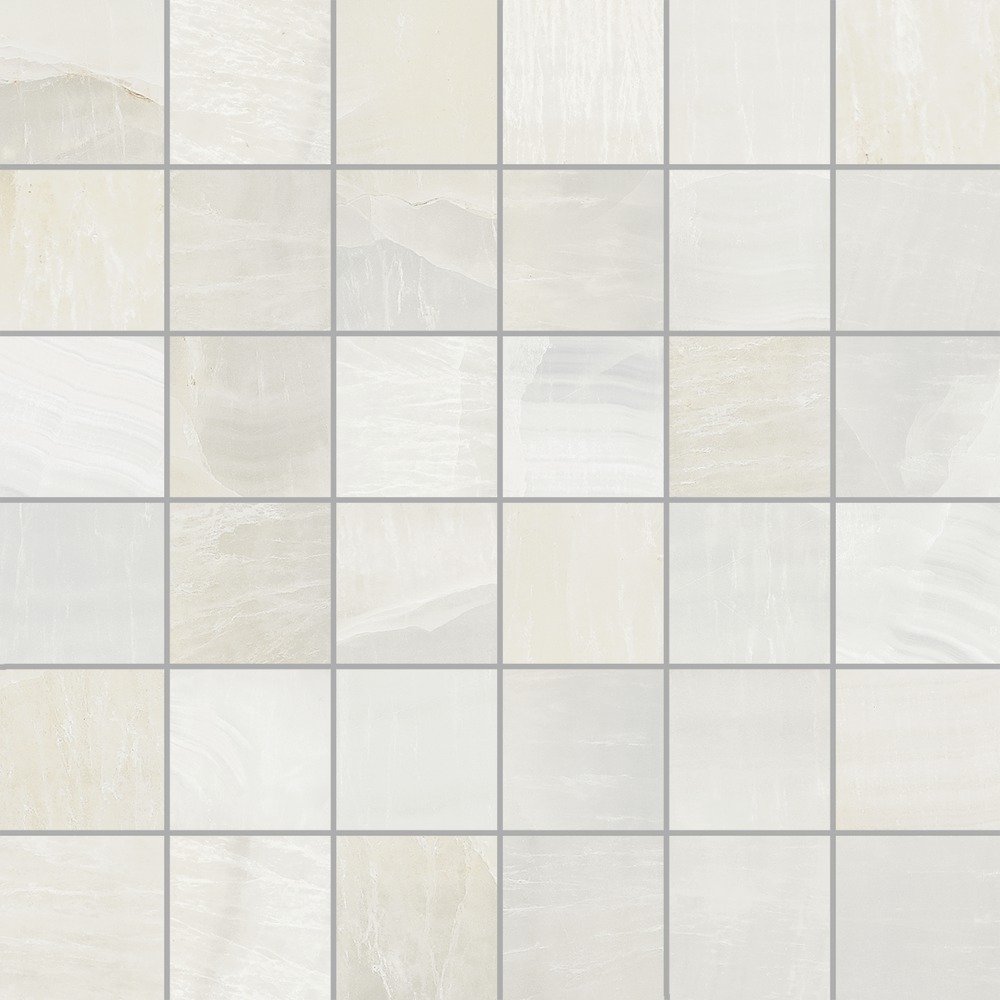 Декоративные элементы Gaya Fores Mosaico Dubai Pearl, цвет белый, поверхность матовая, квадрат, 300x300