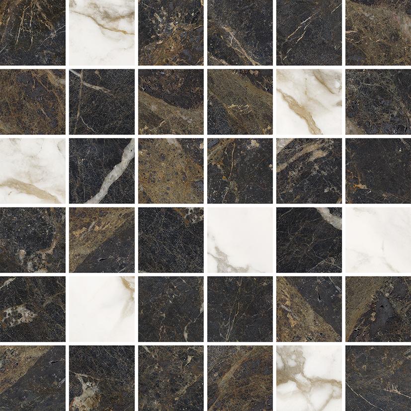 Мозаика Laparet Kanzas микс коричневый, цвет коричневый бежевый, поверхность матовая, квадрат, 297x297