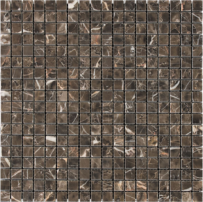 Мозаика Natural Mosaic Adriatica (1,5X1,5) 7M056-15P, цвет коричневый, поверхность полированная, квадрат, 305x305