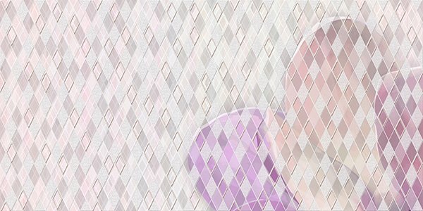 Декоративные элементы Rodnoe Crystal Brilliance-1 Decor White, цвет розовый, поверхность глянцевая, прямоугольник, 250x500